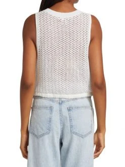 Alice + Olivia Tevin Cropped Drawstring Hem Tank -Alice + Olivia Sales unnamed file 2327