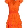 Alice + Olivia Markita Ruffled Silk Minidress
