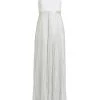 Alice + Olivia Despina Metallic Pleated Maxi Dress