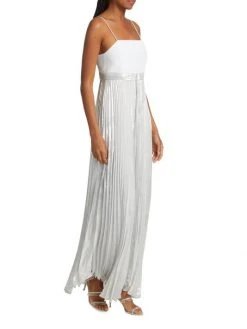 Alice + Olivia Despina Metallic Pleated Maxi Dress -Alice + Olivia Sales unnamed file 2347