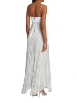 Alice + Olivia Despina Metallic Pleated Maxi Dress -Alice + Olivia Sales unnamed file 2348