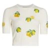 Alice + Olivia Ciara Lemon Cropped Sweater