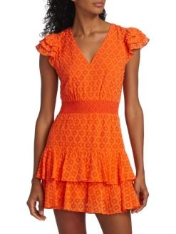 Alice + Olivia Markita Ruffled Silk Minidress -Alice + Olivia Sales unnamed file 236
