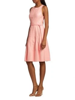 Alice + Olivia Leandra Braided Belt Vegan Leather Midi Dress -Alice + Olivia Sales unnamed file 2368