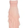Alice + Olivia Jocelyn Ruffle Midi-Dress