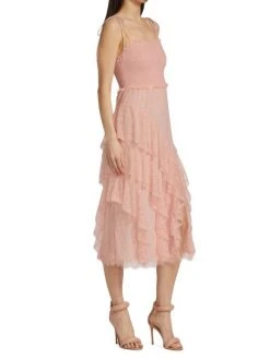 Alice + Olivia Jocelyn Ruffle Midi-Dress -Alice + Olivia Sales unnamed file 2375