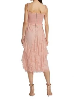 Alice + Olivia Jocelyn Ruffle Midi-Dress -Alice + Olivia Sales unnamed file 2376