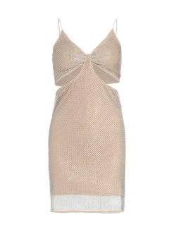 Alice + Olivia Havana Crystal-Embellished Mesh Minidre