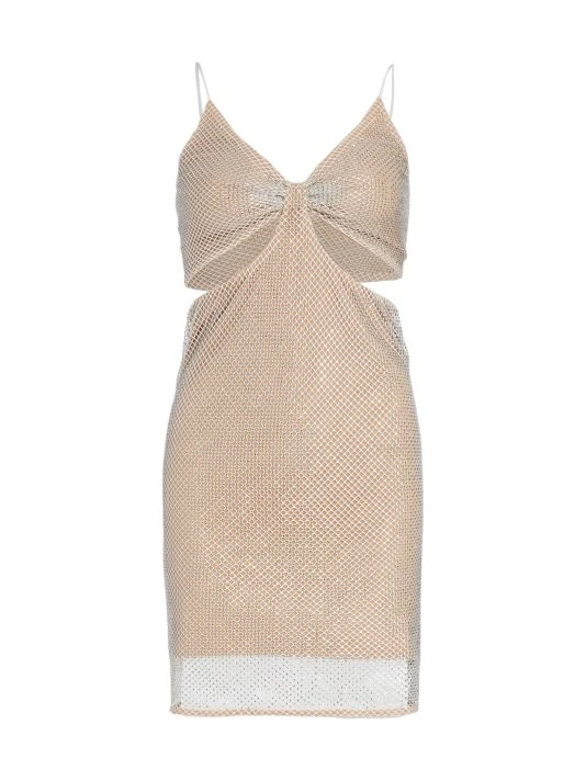 Alice + Olivia Havana Crystal-Embellished Mesh Minidre 1 Alice + Olivia Havana Crystal-Embellished Mesh Minidre