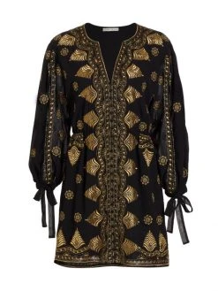 Alice + Olivia Zia Embroidered Minidress