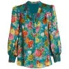 Alice + Olivia Sheila Floral Satin Blouse