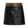 Alice + Olivia Rizo Faux Leather Chain Miniskirt