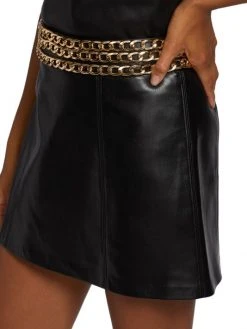 Alice + Olivia Rizo Faux Leather Chain Miniskirt -Alice + Olivia Sales unnamed file 2457