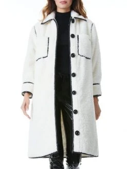 Alice + Olivia Samson Faux Shearling Piped Coat -Alice + Olivia Sales unnamed file 2461