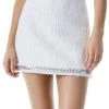 Alice + Olivia Elena Chain Tweed Miniskirt