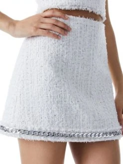Alice + Olivia Elena Chain Tweed Miniskirt -Alice + Olivia Sales unnamed file 2468