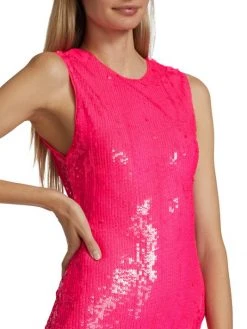 Alice + Olivia Delora Sequin Sleeveless Minidress -Alice + Olivia Sales unnamed file 2474