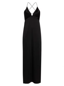 Alice + Olivia Dakota Bias Slip Gown Sunflower