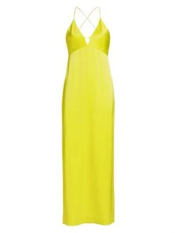 Alice + Olivia Dakota Bias Slip Gown Sunflower -Alice + Olivia Sales unnamed file 2492