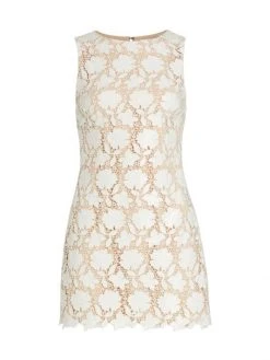 Alice + Olivia Clyde Crochet Floral Sheath Dress