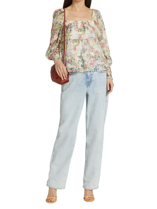 Alice + Olivia Rowa Square-Neck Eyelet Lace Top 2 Alice + Olivia Rowa Square-Neck Eyelet Lace Top - Image 2