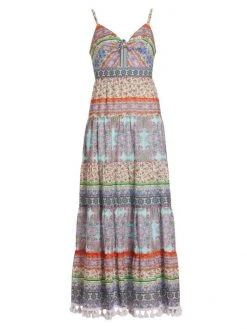 Alice + Olivia Minka Tassel-Fringe Maxi Dress