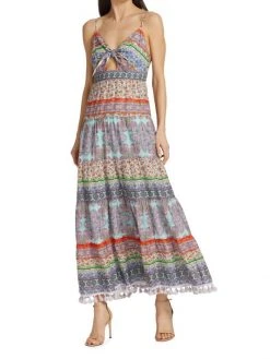 Alice + Olivia Minka Tassel-Fringe Maxi Dress -Alice + Olivia Sales unnamed file 2539