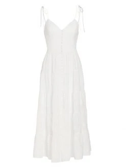Alice + Olivia Shanti Eyelet Lace Midi-Dress White 6 Alice + Olivia Shanti Eyelet Lace Midi-Dress White -Alice + Olivia Sales unnamed file 2546