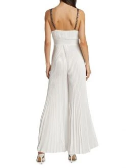 Alice + Olivia Pleated Chain-Strap Jumpsuit -Alice + Olivia Sales unnamed file 2557