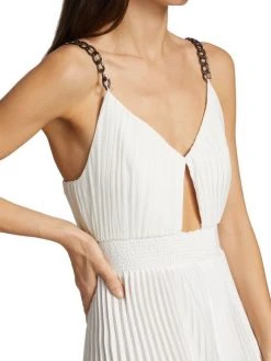 Alice + Olivia Pleated Chain-Strap Jumpsuit -Alice + Olivia Sales unnamed file 2558