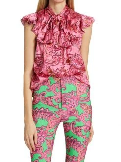 Alice + Olivia Brently Paisley Ruffle Top 9 Alice + Olivia Brently Paisley Ruffle Top -Alice + Olivia Sales unnamed file 2562