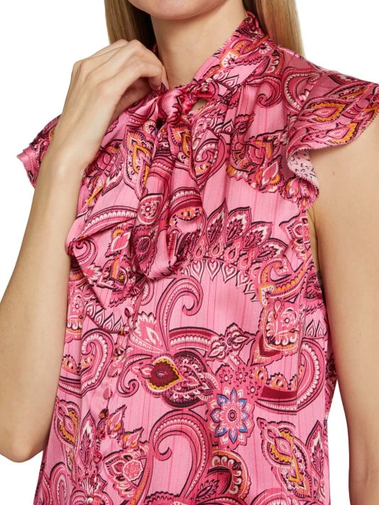 Alice + Olivia Brently Paisley Ruffle Top 6 Alice + Olivia Brently Paisley Ruffle Top - Image 6