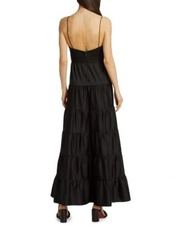Alice + Olivia Jori Lace-Up Cotton-Blend Maxi Dress -Alice + Olivia Sales unnamed file 2598