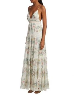 Alice + Olivia Karolina Smocked Tiered Maxi Dress -Alice + Olivia Sales unnamed file 2603