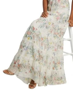 Alice + Olivia Karolina Smocked Tiered Maxi Dress -Alice + Olivia Sales unnamed file 2606