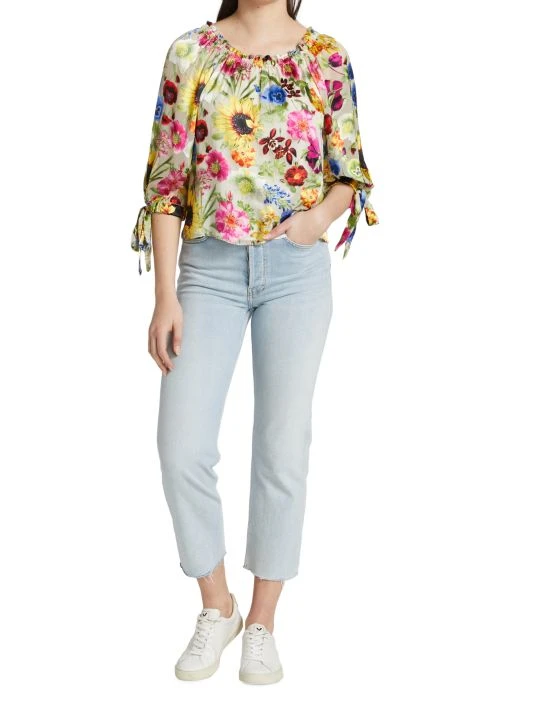 Alice + Olivia Alta Photographic Flower Top 2 Alice + Olivia Alta Photographic Flower Top - Image 2
