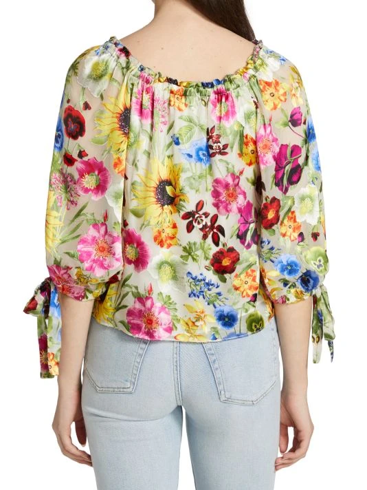 Alice + Olivia Alta Photographic Flower Top 5 Alice + Olivia Alta Photographic Flower Top - Image 5