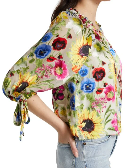 Alice + Olivia Alta Photographic Flower Top 6 Alice + Olivia Alta Photographic Flower Top - Image 6