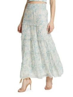Alice + Olivia Aisha Eyelet Lace Midi-Skirt -Alice + Olivia Sales unnamed file 2629