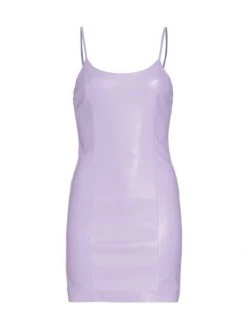 Alice + Olivia Nelle Vegan Leather Minidress
