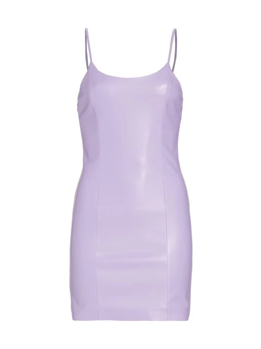 Alice + Olivia Nelle Vegan Leather Minidress 1 Alice + Olivia Nelle Vegan Leather Minidress