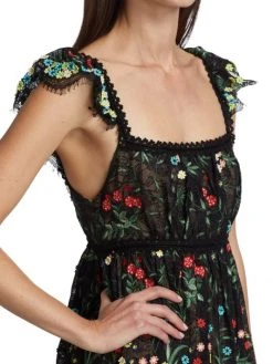 Alice + Olivia Mckenna Embroidered Empire Waist Gown -Alice + Olivia Sales unnamed file 2691