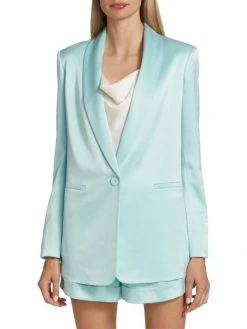 Alice + Olivia Yuriko Satin Shawl Blazer -Alice + Olivia Sales unnamed file 2695