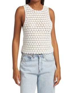Alice + Olivia Reva Pearl Crochet Top -Alice + Olivia Sales unnamed file 2741