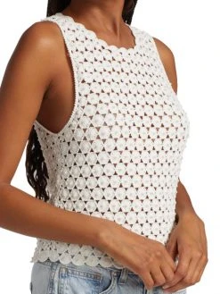 Alice + Olivia Reva Pearl Crochet Top -Alice + Olivia Sales unnamed file 2744