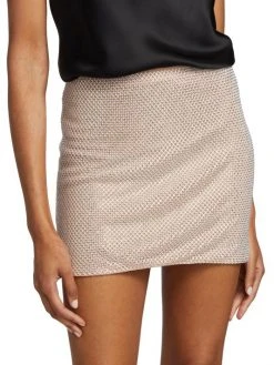 Alice + Olivia Ramos Crystal-Embellished Miniskirt -Alice + Olivia Sales unnamed file 2755