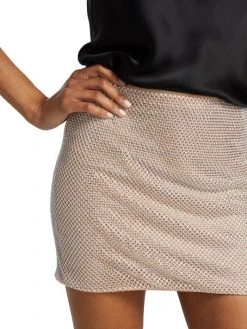 Alice + Olivia Ramos Crystal-Embellished Miniskirt -Alice + Olivia Sales unnamed file 2758