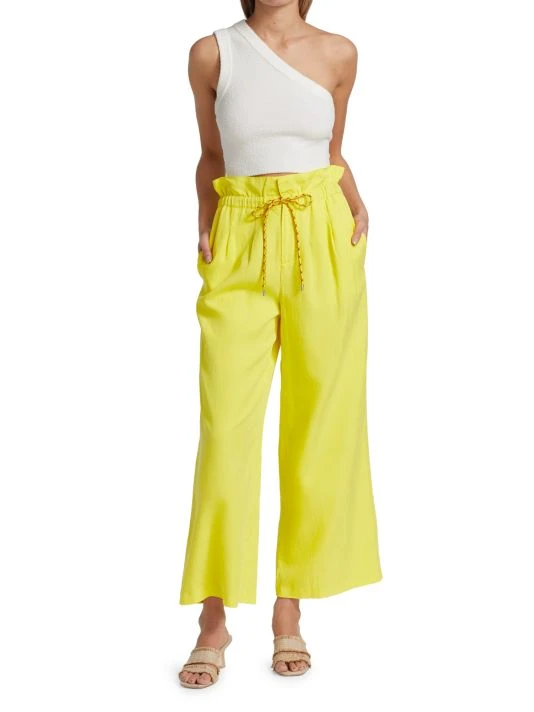 Alice + Olivia Elden Crop One-Shoulder Tank Top 2 Alice + Olivia Elden Crop One-Shoulder Tank Top - Image 2