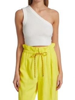 Alice + Olivia Elden Crop One-Shoulder Tank Top 9 Alice + Olivia Elden Crop One-Shoulder Tank Top -Alice + Olivia Sales unnamed file 2772