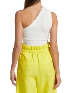 Alice + Olivia Elden Crop One-Shoulder Tank Top 11 Alice + Olivia Elden Crop One-Shoulder Tank Top -Alice + Olivia Sales unnamed file 2774
